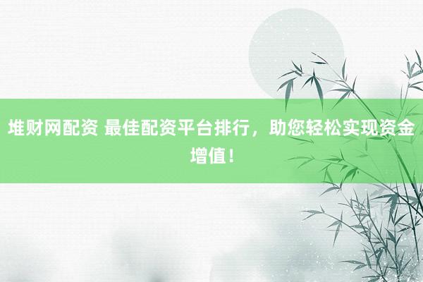 堆财网配资 最佳配资平台排行，助您轻松实现资金增值！