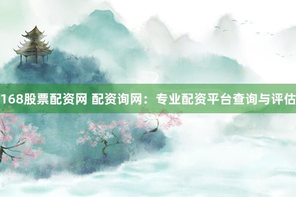 168股票配资网 配资询网：专业配资平台查询与评估
