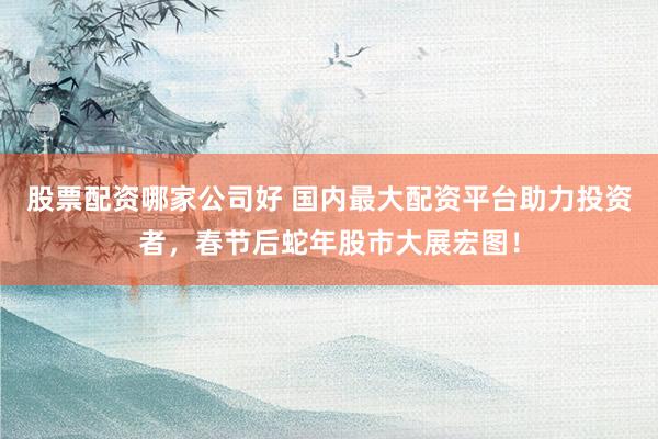 股票配资哪家公司好 国内最大配资平台助力投资者，春节后蛇年股市大展宏图！