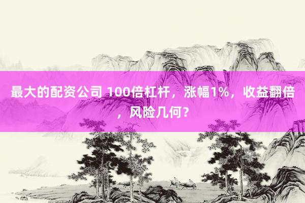 最大的配资公司 100倍杠杆，涨幅1%，收益翻倍，风险几何？